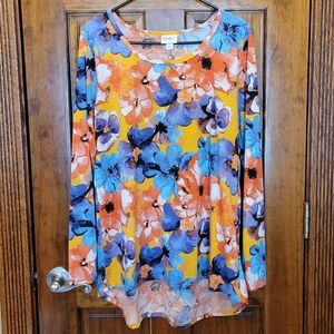 Lularoe Floral Watercolor Lynnae EUC Large